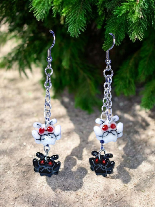  Mothman Duality Earrings - Chibi - 1