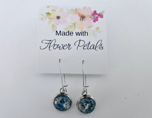 Hydrangea flower petal earrings - 1