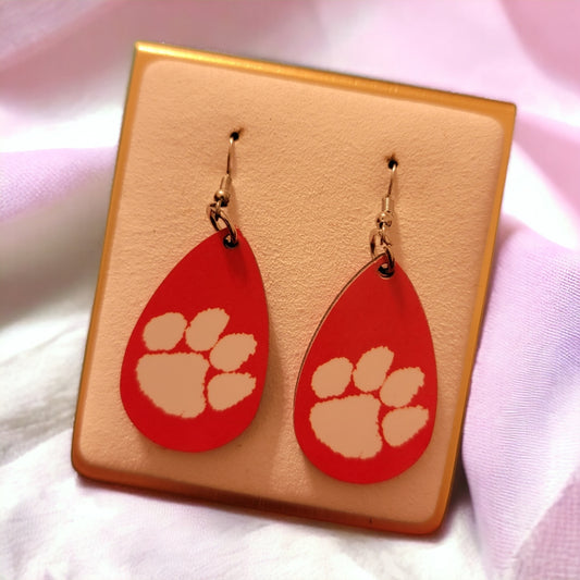 Clemson Earrings (Orange)