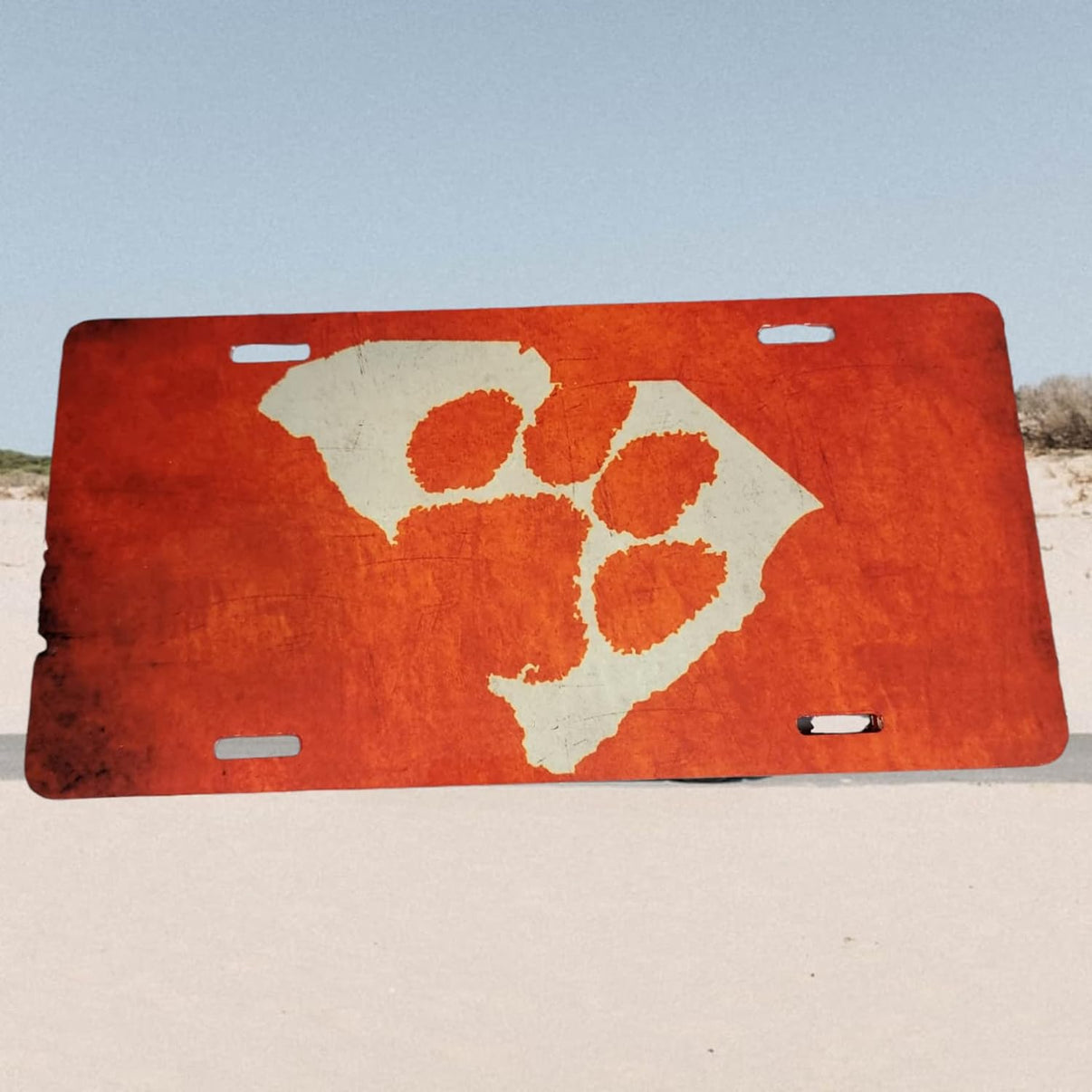 Clemson Orange Front License Plate