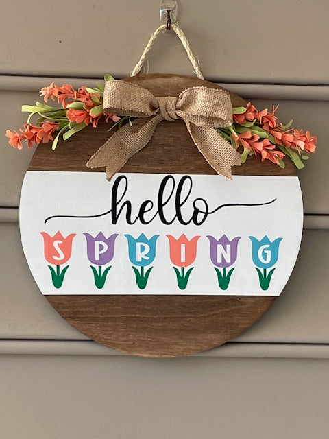 Hello Spring  Door Hanger - 1