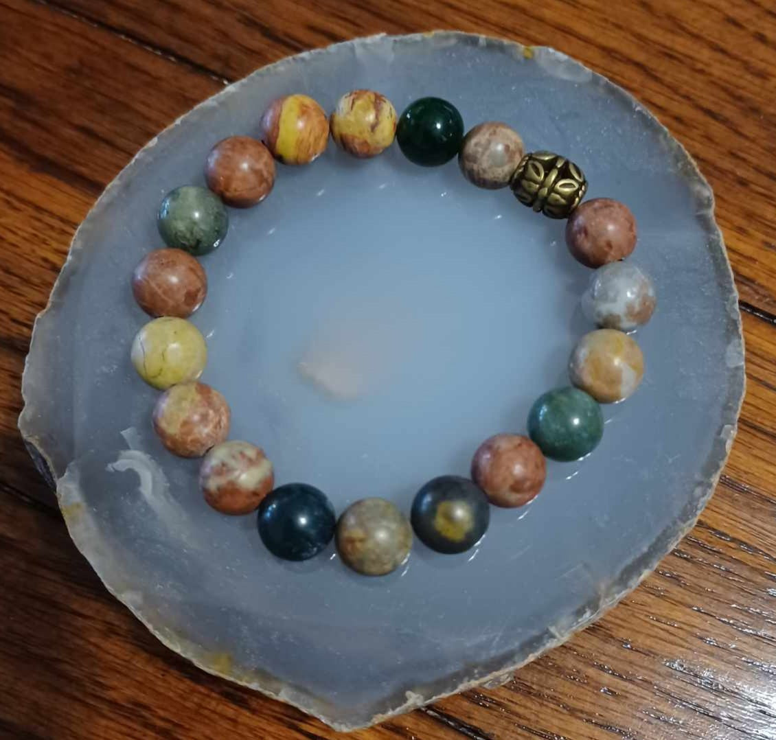 10mm Jasper Stone stretch bracelet - 1