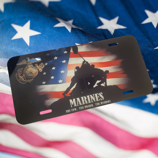 Marine Corps Front License Plate (words)