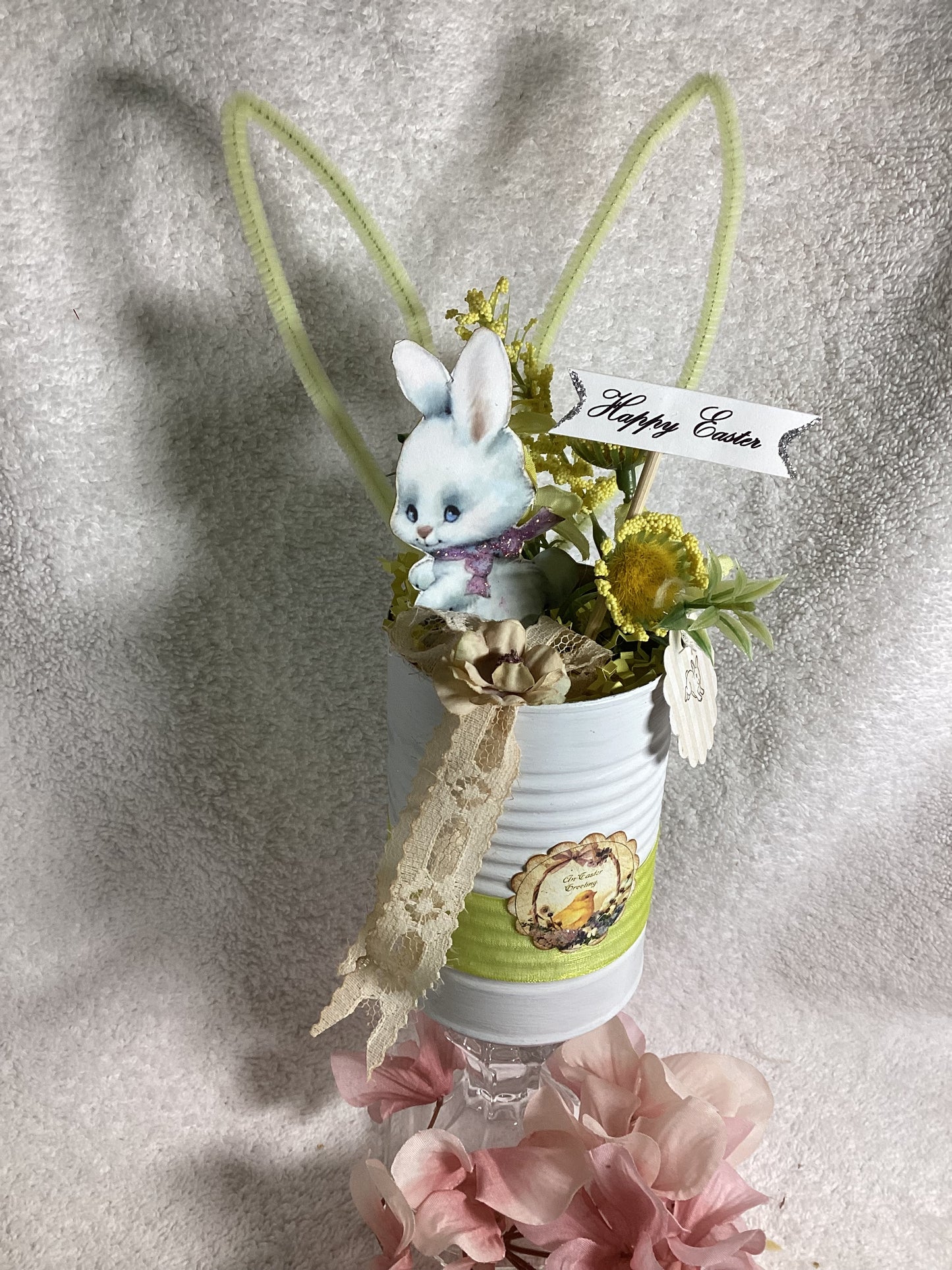 Tin Can Easter Greetings Floral