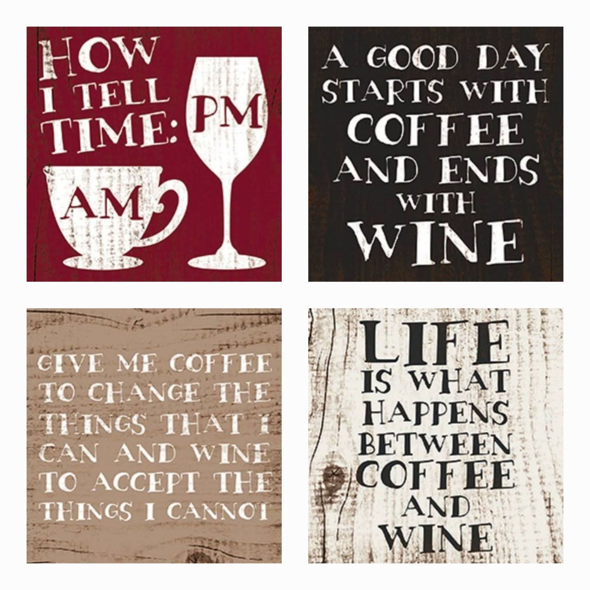 Wine/Coffee Coasters - Set of 4 - 2