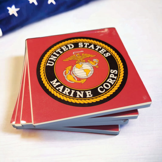 United States Marine Corps Style Coasters - Set of 4 - 1