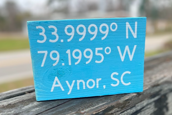 Aynor Coordinates Sign - 1