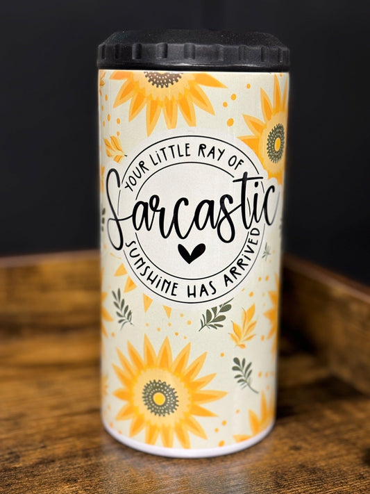 Your Little Ray of Sarcastic Sunshine 4 in 1 Can Cooler - 1