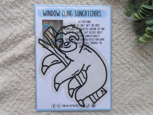 sloth window cling suncatcher - 1