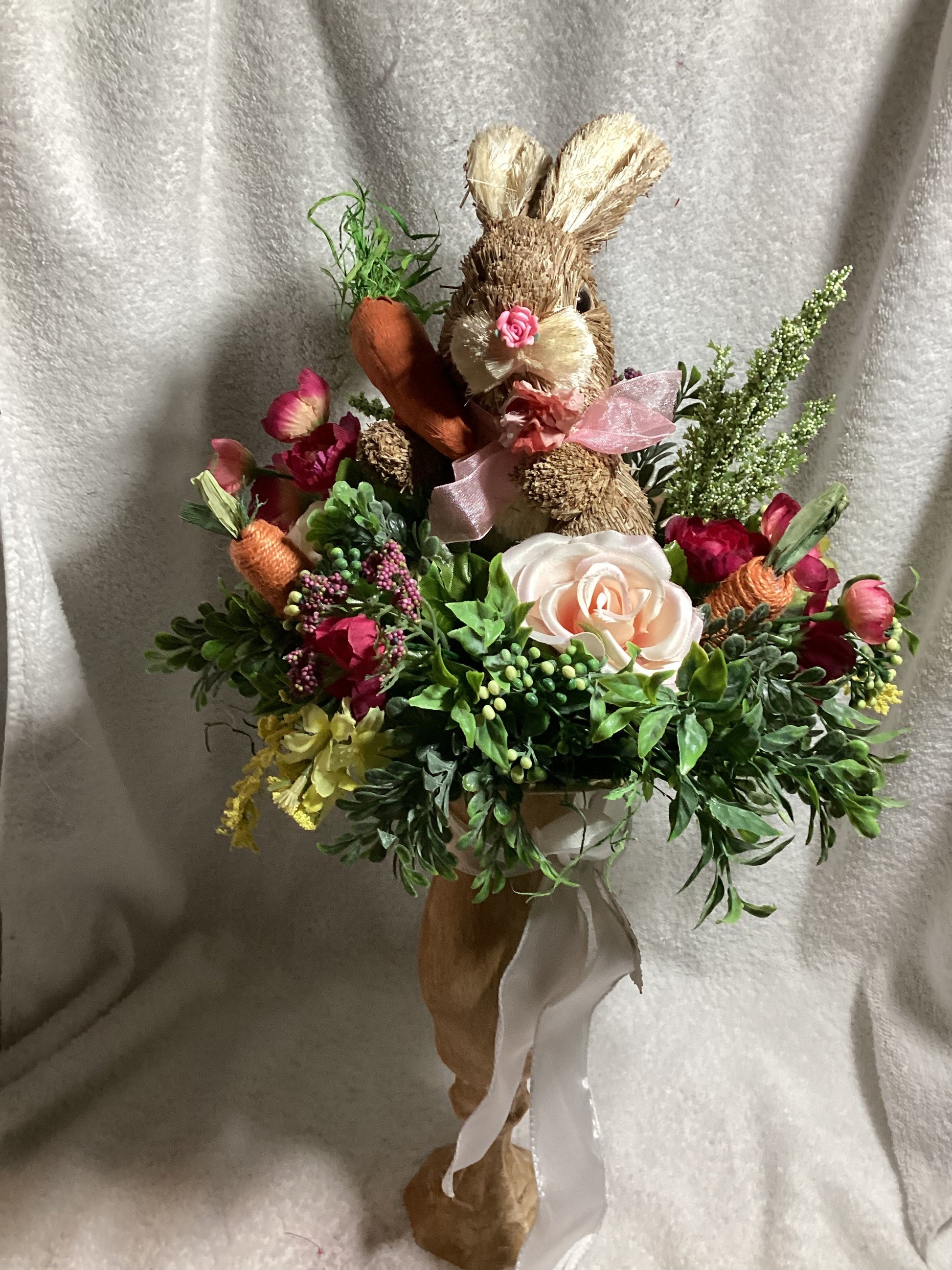 Bunny Floral Arrangements on pedestals - 2