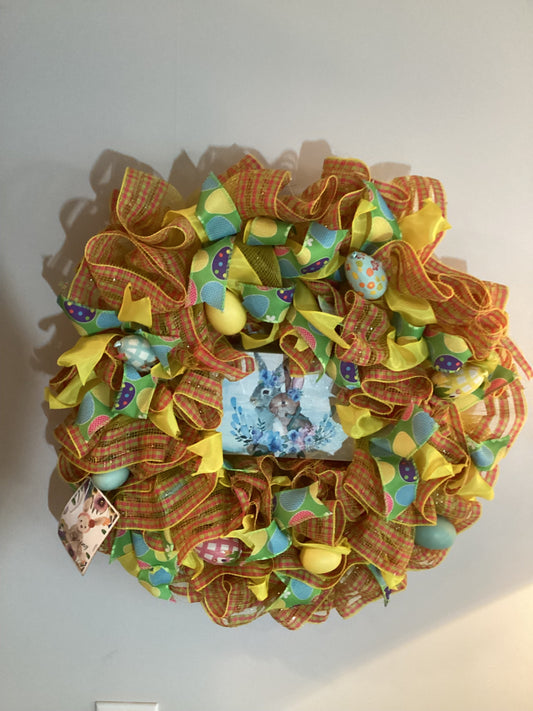 20" Mesh Wreaths Spring Easter - 1